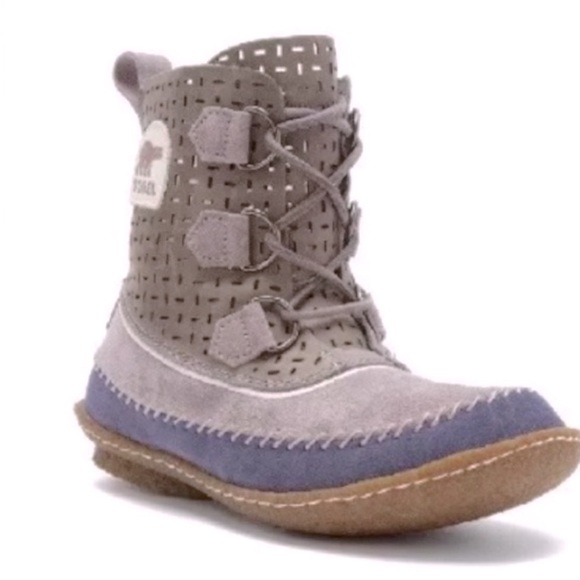 SOREL Joplin Perfed Leather Stitch Duck Boot Steel Gray
Blue Lace up boot Sz 7/8 - Picture 2 of 12